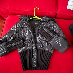 Jessica Simpson black puffer coat Sz XS